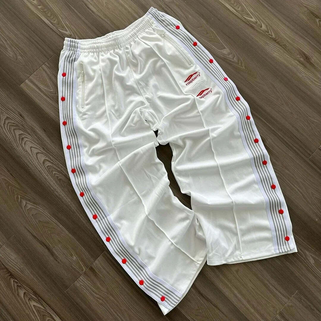 Y2K Aesthetic Striped Baggy Sweatpants - Hip-Hop Street Style, Grunge, Retro 90S Fashion Y2K Aesthetic Striped Baggy Sweatpants - Hip-Hop Street Style, Grunge, Retro 90S Fashion