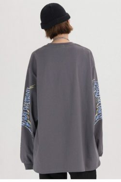 Y2K Angel Print Sweatshirt - Retro 90S Grunge, Summer Y2K Outfits, Pastel Goth Fashion