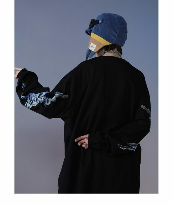 Y2K Angel Print Sweatshirt - Retro 90S Grunge, Summer Y2K Outfits, Pastel Goth Fashion