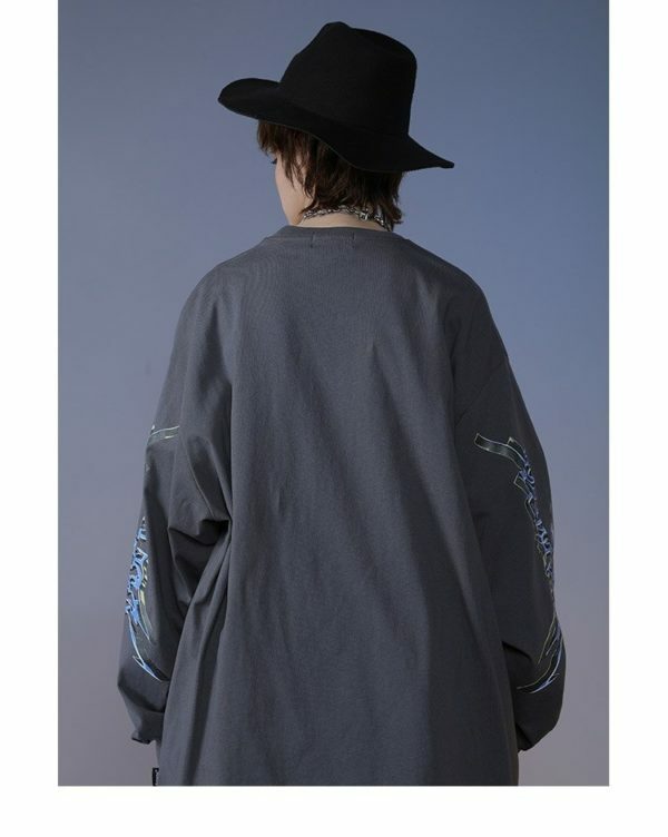 Y2K Angel Print Sweatshirt - Retro 90S Grunge, Summer Y2K Outfits, Pastel Goth Fashion