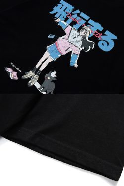 Y2K Anime Girl Shirt - Retro 90S Grunge, Pastel Goth, Summer Y2K Outfits, Popstar Vibes