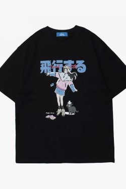 Y2K Anime Girl Shirt - Retro 90S Grunge, Pastel Goth, Summer Y2K Outfits, Popstar Vibes