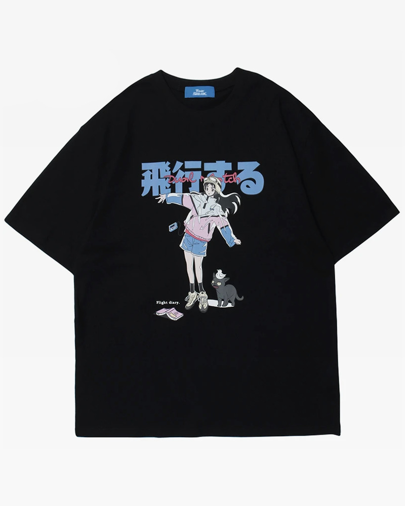 Y2K Anime Girl Shirt - Retro 90S Grunge, Pastel Goth, Summer Y2K Outfits, Popstar Vibes