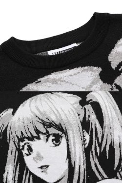 Y2K Anime Girl Sweater - Retro 90S Grunge, Pastel Goth, And Summer Y2K Fashion