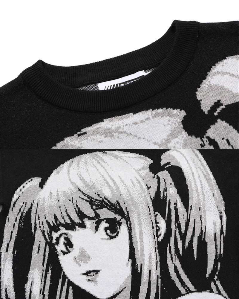 Y2K Anime Girl Sweater - Retro 90S Grunge, Pastel Goth, And Summer Y2K Fashion Y2K Anime Girl Sweater - Retro 90S Grunge, Pastel Goth, And Summer Y2K Fashion