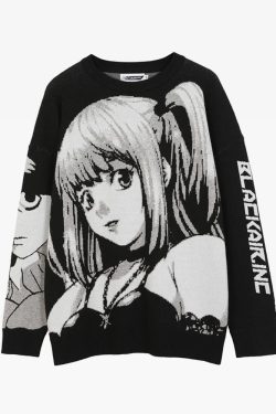 Y2K Anime Girl Sweater - Retro 90S Grunge, Pastel Goth, And Summer Y2K Fashion