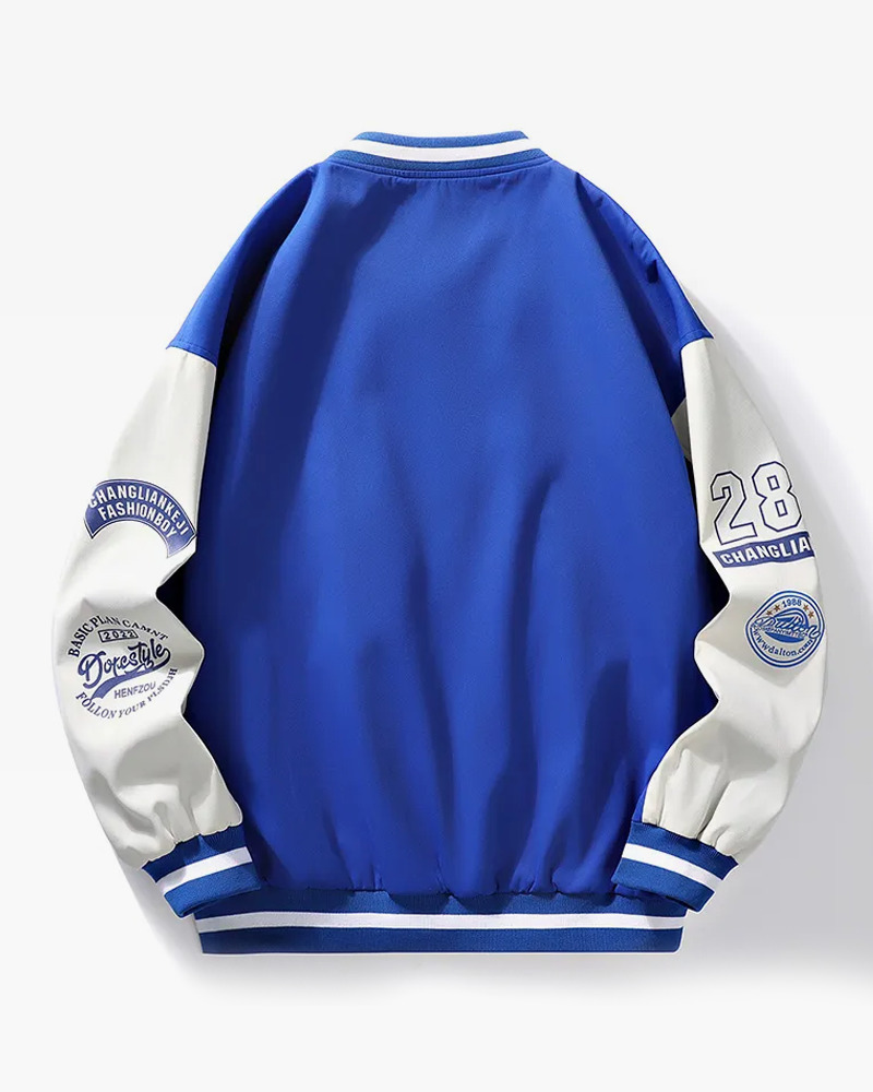 Y2K Blue And White Varsity Jacket - Retro 90S Fashion, Grunge, And Summer Y2K Outfits Y2K Blue And White Varsity Jacket - Retro 90S Fashion, Grunge, And Summer Y2K Outfits