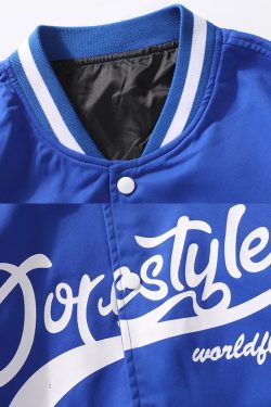 Y2K Blue And White Varsity Jacket - Retro 90S Fashion, Grunge, And Summer Y2K Outfits