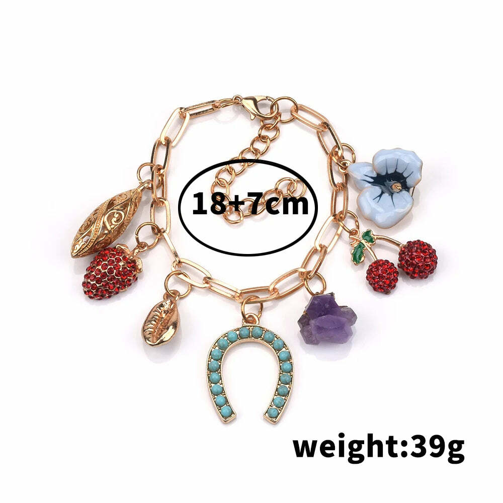 Y2K Boho Ethnic Statement Choker Necklace & Bracelet Set - Vintage 90S Grunge Golden Chain Y2K Boho Ethnic Statement Choker Necklace & Bracelet Set - Vintage 90S Grunge Golden Chain