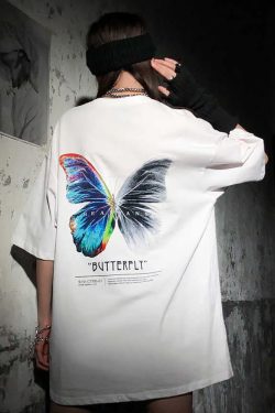 Y2K Butterfly Shirt - Retro 90S Grunge, Summer Outfits, Pastel Goth, Y2K Club & Party Fashion