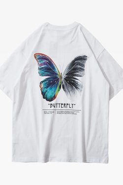 Y2K Butterfly Shirt - Retro 90S Grunge, Summer Outfits, Pastel Goth, Y2K Club & Party Fashion