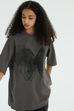 Y2K Butterfly Tee Shirt - Retro 90S Grunge, Summer Y2K Outfits, Pastel Goth, Y2K Popstar