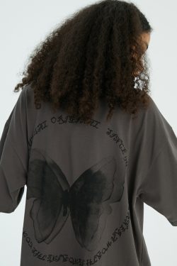 Y2K Butterfly Tee Shirt - Retro 90S Grunge, Summer Y2K Outfits, Pastel Goth, Y2K Popstar