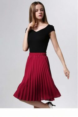 Y2K Chiffon Pleated Long Skirt - Retro 90S Grunge, Summer Outfits, Pastel Goth Fashion