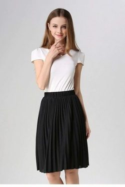 Y2K Chiffon Pleated Long Skirt - Retro 90S Grunge, Summer Outfits, Pastel Goth Fashion
