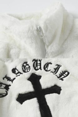 Y2K Cross Jacket - Retro 90S Grunge, Summer Y2K Outfits, Pastel Goth, Y2K Party & Club