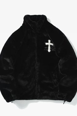 Y2K Cross Jacket - Retro 90S Grunge, Summer Y2K Outfits, Pastel Goth, Y2K Party & Club