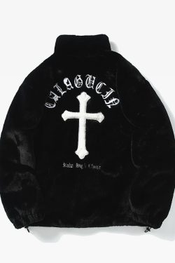 Y2K Cross Jacket - Retro 90S Grunge, Summer Y2K Outfits, Pastel Goth, Y2K Party & Club