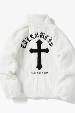 Y2K Cross Jacket - Retro 90S Grunge, Summer Y2K Outfits, Pastel Goth, Y2K Party & Club