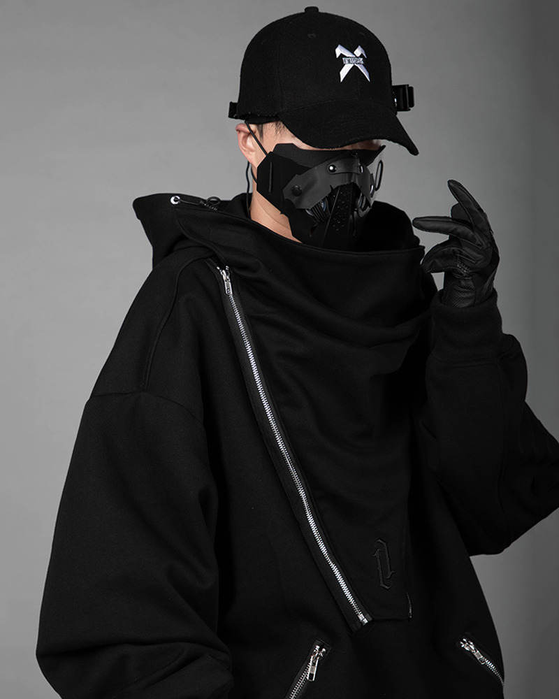 Y2K Cyberpunk Techwear Hoodie - 90S Grunge, Retro Style, Y2K Summer & Party Outfits