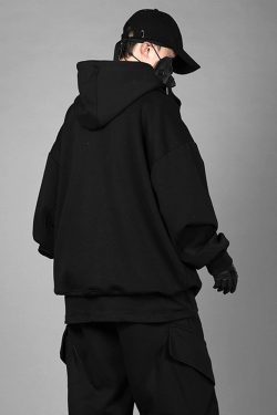 Y2K Cyberpunk Techwear Hoodie - 90S Grunge, Retro Style, Y2K Summer & Party Outfits