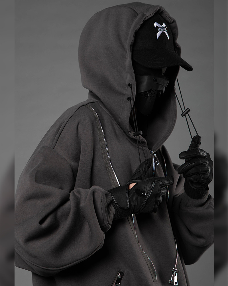 Y2K Cyberpunk Techwear Hoodie - 90S Grunge, Retro Style, Y2K Summer & Party Outfits Y2K Cyberpunk Techwear Hoodie - 90S Grunge, Retro Style, Y2K Summer & Party Outfits