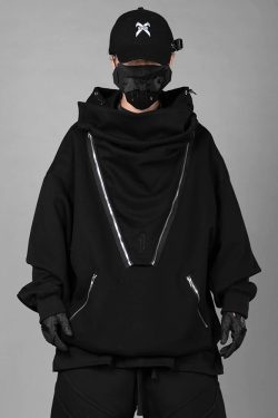 Y2K Cyberpunk Techwear Hoodie - 90S Grunge, Retro Style, Y2K Summer & Party Outfits