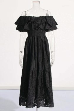 Y2K Daisy Maxi Dress - Retro 90S Grunge Summer Outfit, Pastel Goth, Y2K Party Fashion