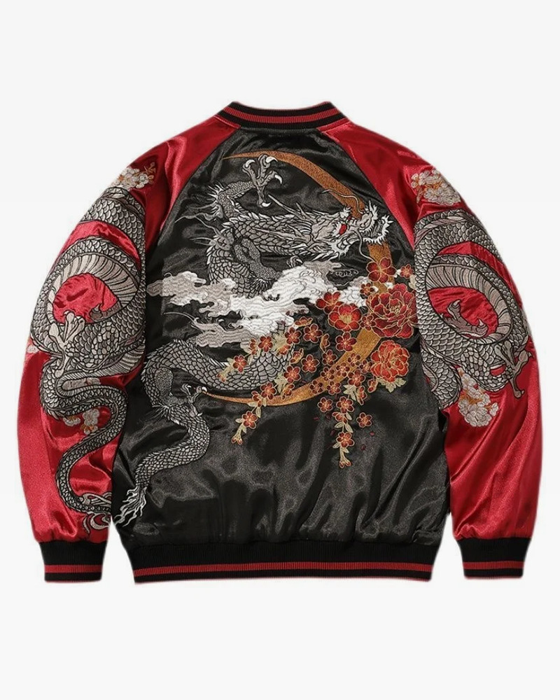 Y2K Dragon Embroidered Jacket - 90S Grunge, Retro Style, Y2K Fashion, Summer & Party Outfits Y2K Dragon Embroidered Jacket - 90S Grunge, Retro Style, Y2K Fashion, Summer & Party Outfits