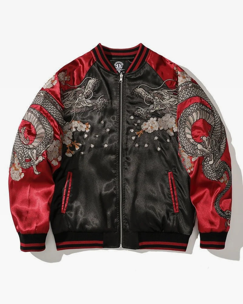 Y2K Dragon Embroidered Jacket - 90S Grunge, Retro Style, Y2K Fashion, Summer & Party Outfits Y2K Dragon Embroidered Jacket - 90S Grunge, Retro Style, Y2K Fashion, Summer & Party Outfits