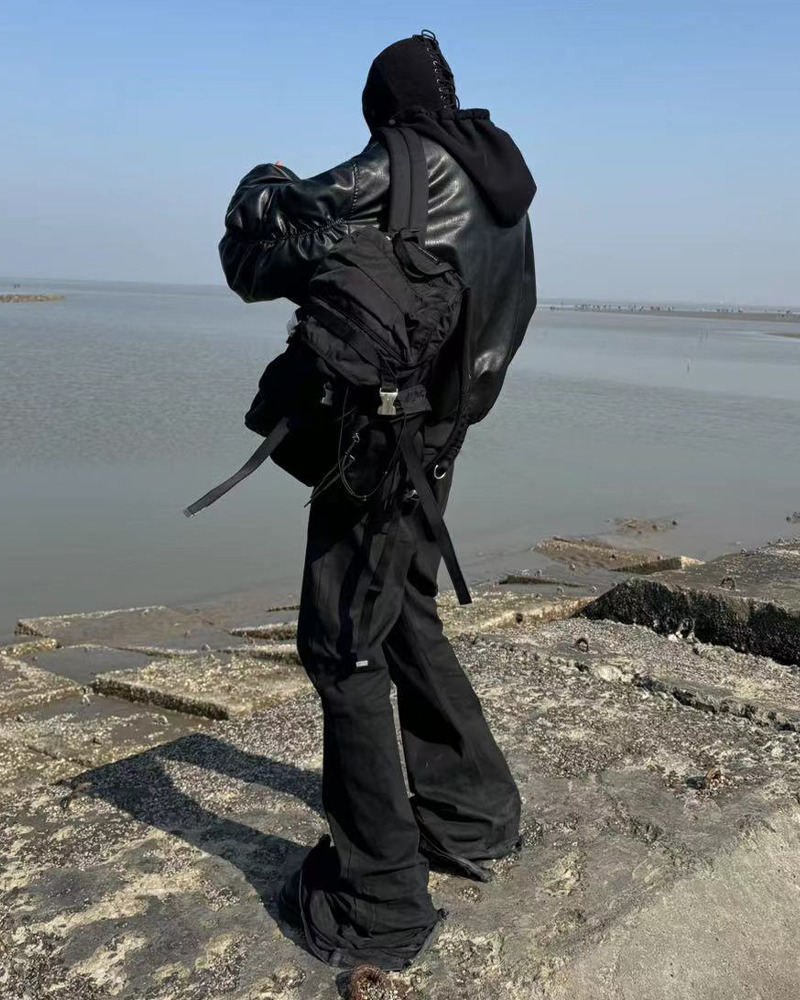 Y2K Faux Leather Oversized Bomber Jacket - 90S Grunge, Retro Style, Y2K Fashion Must-Have Y2K Faux Leather Oversized Bomber Jacket - 90S Grunge, Retro Style, Y2K Fashion Must-Have