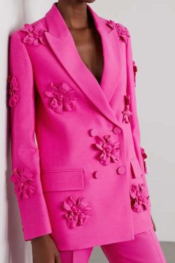 Y2K Floral Blazer Trousers Set - Retro 90S Grunge, Summer Y2K Outfits, Pastel Goth Style