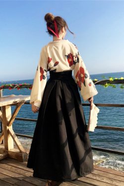 Y2K Floral Kimono Set - 90S Grunge Summer Outfit, Retro Y2K Fashion, Pastel Goth Style