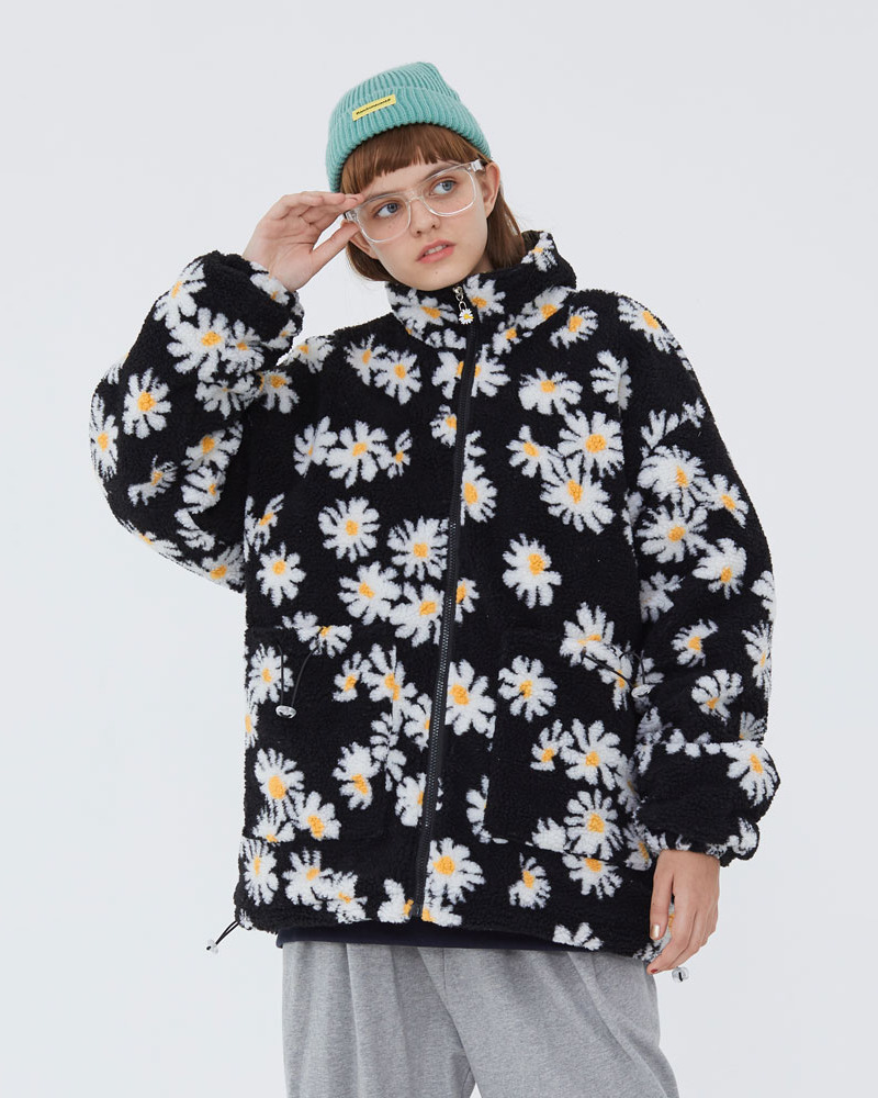 Y2K Flower Fleece Jacket - Retro 90S Grunge, Summer Outfits, Pastel Goth, Y2K Fashion Y2K Flower Fleece Jacket - Retro 90S Grunge, Summer Outfits, Pastel Goth, Y2K Fashion