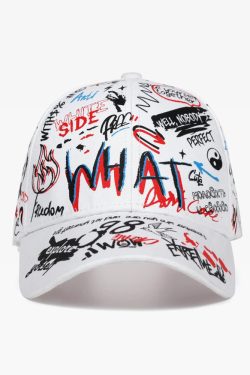 Y2K Graffiti Baseball Cap - Retro 90S Grunge, Hip Hop, And Pastel Goth Summer Fashion