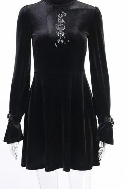 Y2K Graphic Embroidery Dress - Retro 90S Grunge, Summer Party, Club & Popstar Outfits