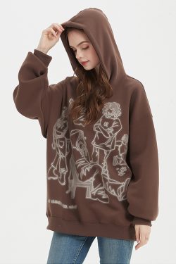 Y2K Graphic Hoodie - Retro 90S Grunge, Summer Y2K Outfits, Pastel Goth, Y2K Club & Party