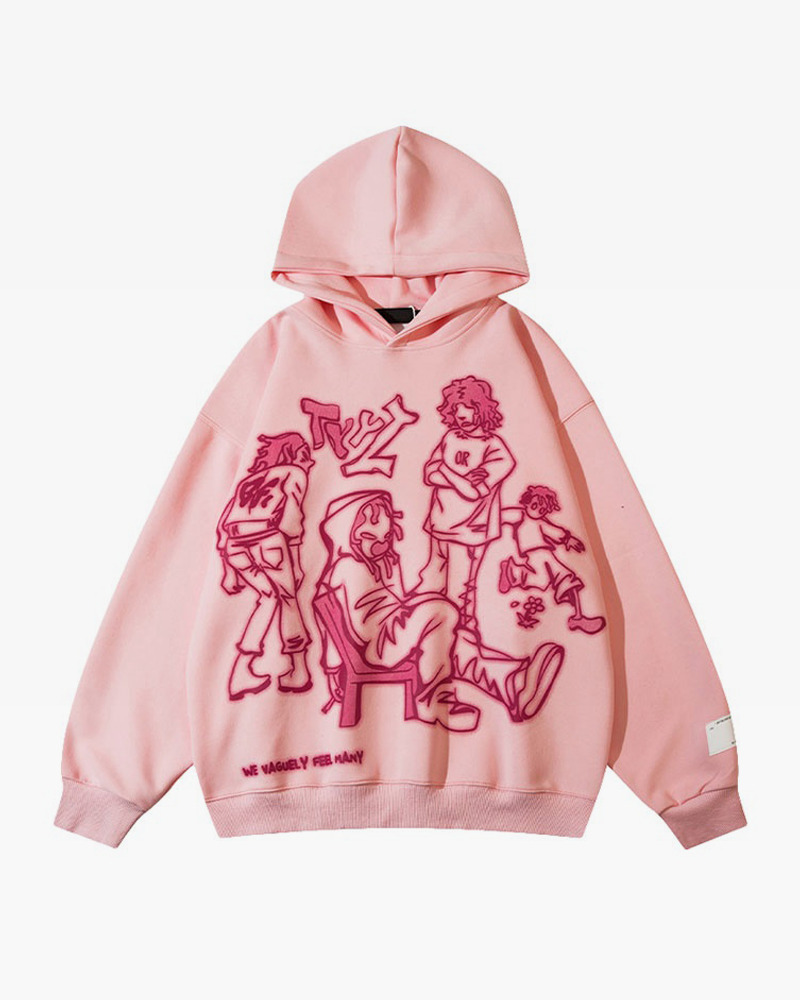 Y2K Graphic Hoodie - Retro 90S Grunge, Summer Y2K Outfits, Pastel Goth, Y2K Club & Party