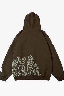 Y2K Graphic Hoodie - Retro 90S Grunge, Summer Y2K Outfits, Pastel Goth, Y2K Club & Party