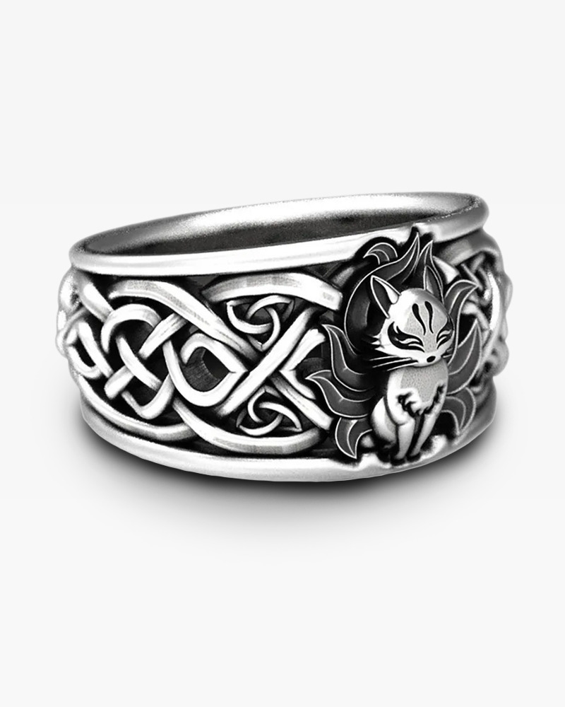 Y2K Grunge & 90S Fashion Nine Tailed Fox Ring - Retro, Gothic, And Popstar Style Accessory Y2K Grunge & 90S Fashion Nine Tailed Fox Ring - Retro, Gothic, And Popstar Style Accessory