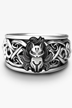 Y2K Grunge & 90S Fashion Nine Tailed Fox Ring - Retro, Gothic, And Popstar Style Accessory