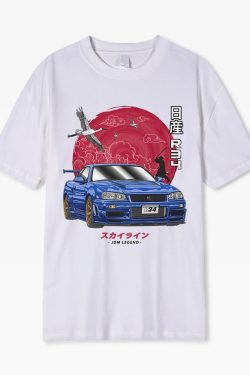 Y2K Grunge & 90S Retro Nissan Skyline R34 Shirt - Perfect For Y2K Summer & Party Outfits