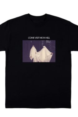 Y2K Grunge 'Come Visit Me In Hell' Shirt - 90S Retro, Gothic, Pastel Goth, Summer Y2K