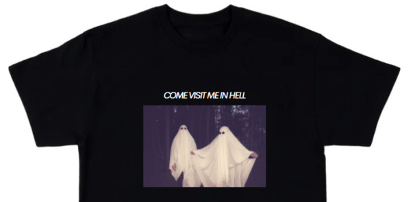Y2K Grunge 'Come Visit Me In Hell' Shirt - 90S Retro, Gothic, Pastel Goth, Summer Y2K
