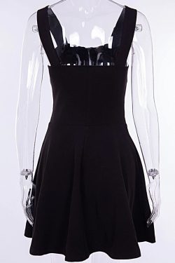 Y2K Grunge A-Line Zipper Dress - 90S Summer Outfit, Retro Style, Y2K Party & Club Fashion