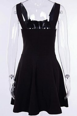 Y2K Grunge A-Line Zipper Dress - 90S Summer Outfit, Retro Style, Y2K Party & Club Fashion