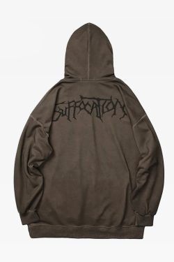 Y2K Grunge Angel Dark Print Hoodie - Retro 90S Fashion, Summer Y2K Outfits, Gothic Y2K Style