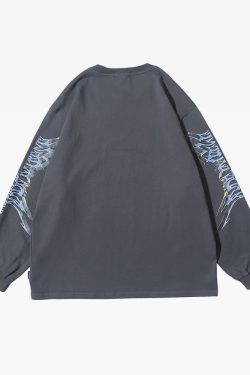 Y2K Grunge Angel Sweatshirt - 90S Retro Summer Outfit, Pastel Goth, Y2K Club & Party Fashion