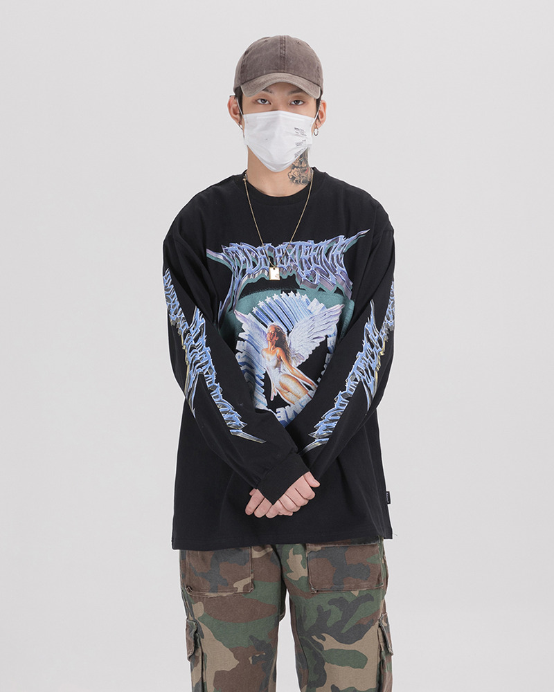 Y2K Grunge Angel Sweatshirt - 90S Retro Summer Outfit, Pastel Goth, Y2K Club & Party Fashion