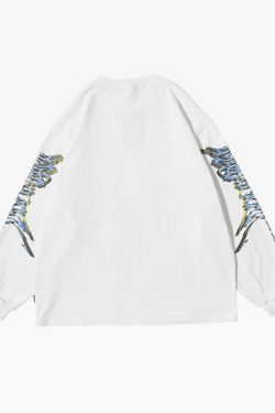 Y2K Grunge Angel Sweatshirt - 90S Retro Summer Outfit, Pastel Goth, Y2K Club & Party Fashion